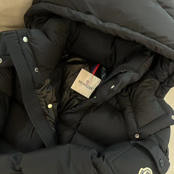 Moncler Maya Long Hooded Down Jacket, Black, Brand New - Picture 7 of 15